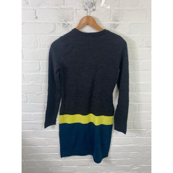 Cynthia Rowley Women's Merino Wool Colorblock Sweater Dress Long Sleeve Size S - Picture 2 of 4